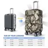 Vintage Snakeskin Suitcase Cover Snake Skin Print Animal Useful Cruise Trip Protector Luggage Supplies Holiday 6