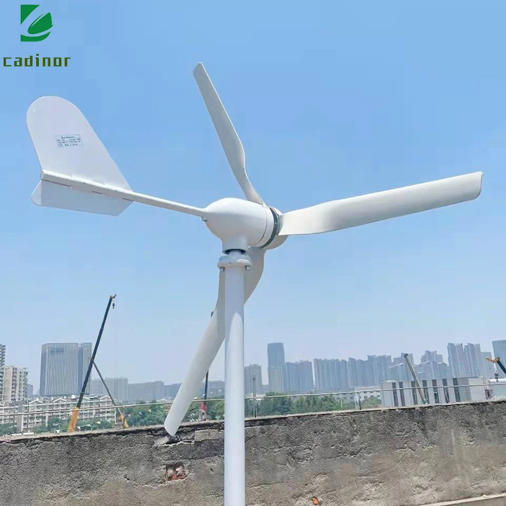 4KW 12V 24V 48V Efficient Wind Turbine Generator CE Roof Mount Residential Home Use Windmill