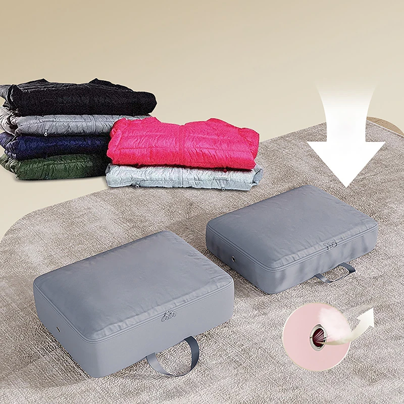 Compression Packing Cube Wardrobe Drawer Puffer Jacket Storage Foldable Luggage Suitcase Organizer Compressed Travel Clothes Bag 6