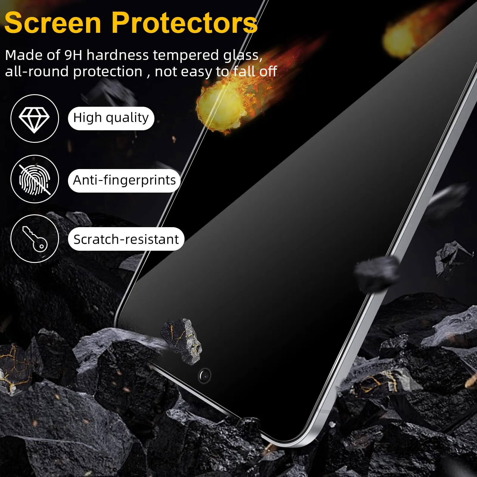 Ultra Privacy Anti-Scratch Tempered Glass Screen Protector - Case Friendly