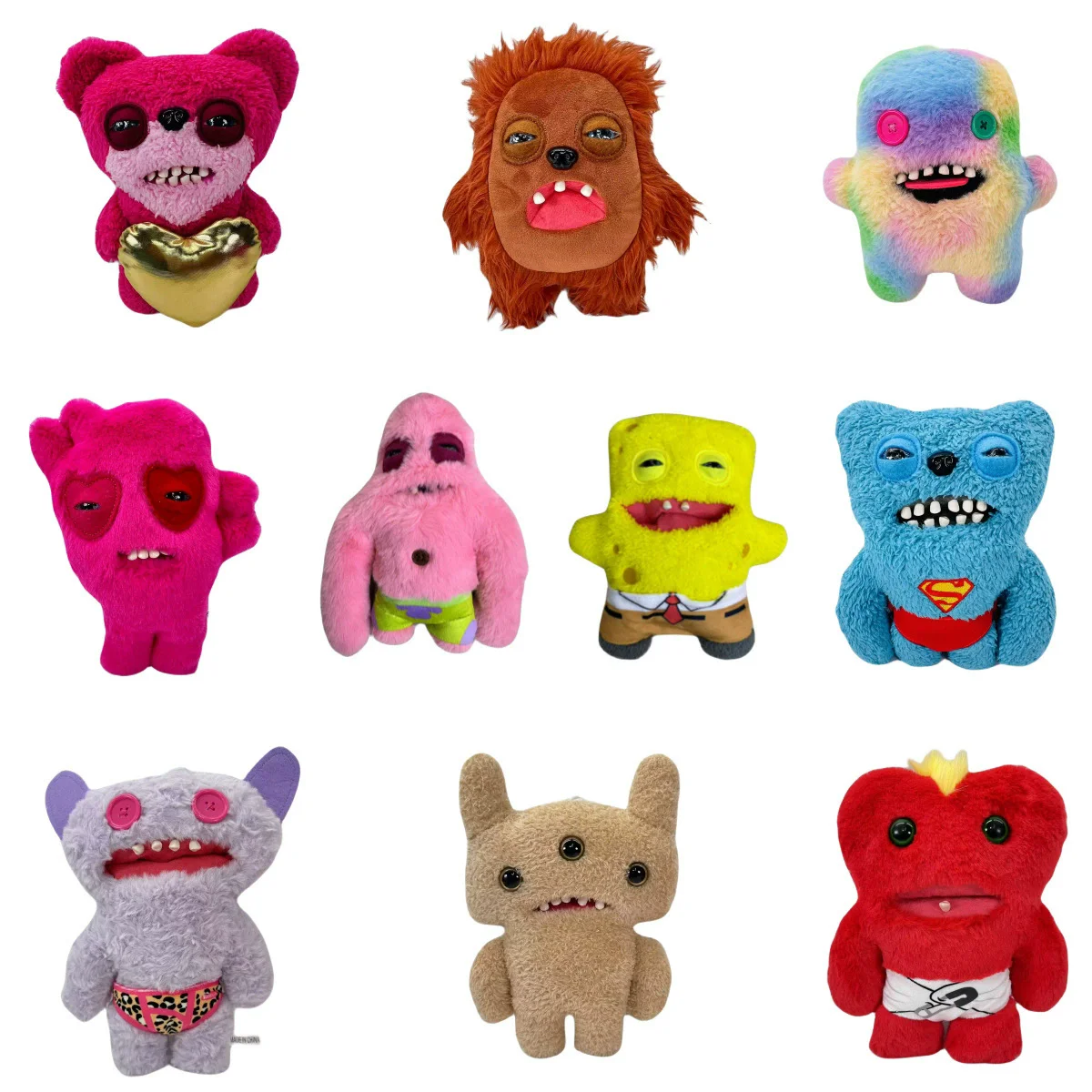 Fugagler Große Zähne Niedliche Zähne Monster Anhänger Funk Zähne Schatz Hässliches Monster Kissen Puppe Spielzeug Schlafzimmer Ornament Dekoration Geschenk