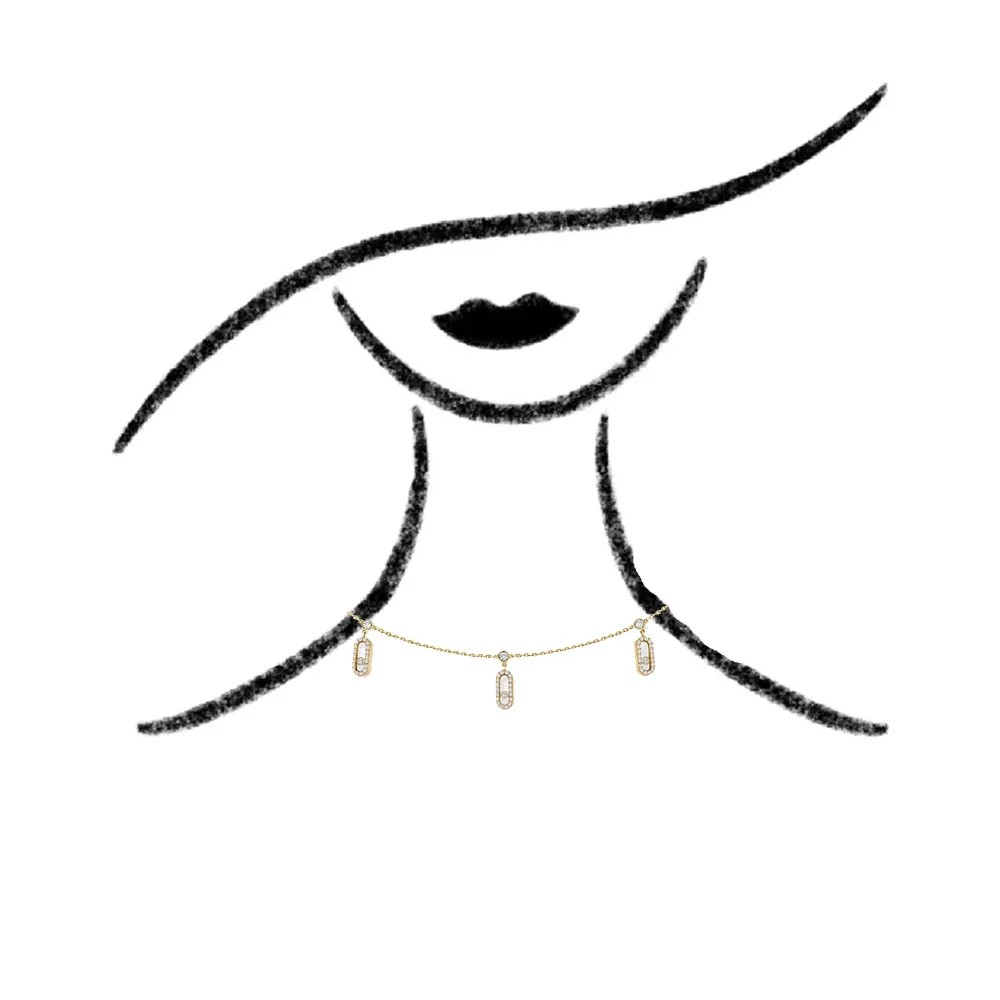 Pendant Necklace Silver Necklace Silver Pendant Silver Necklace Charms Sterling Silver S925 Lock Diamond Necklace Women's Necklace