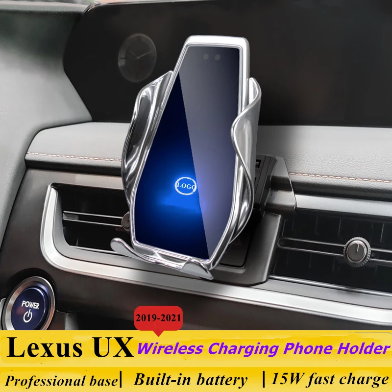 

For Lexus UX 2019-2021 Car Phone Holder 15W Qi Wireless Car Charger Stand for iPhone Xiaomi Samsung Huawei Universal