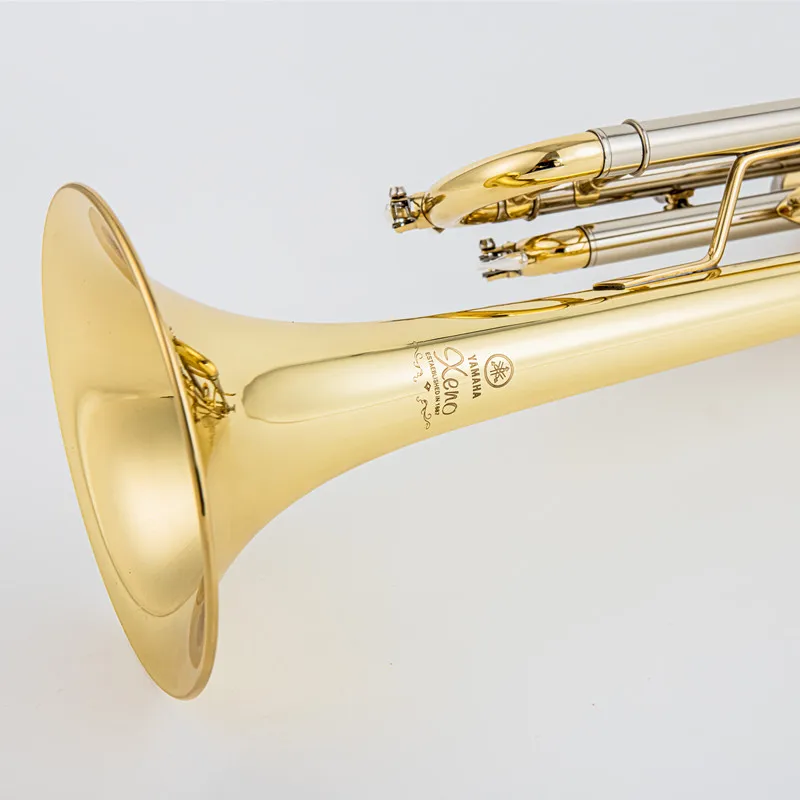 Bb Flat Brass Trompete banhado a prata, trompete profissional, instrumentos musicais com estojo de couro, feito no Jap&atilde;o, qualid