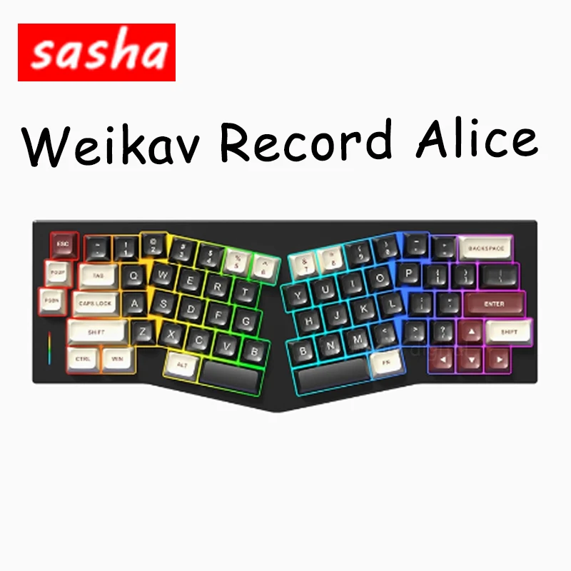 

Weikav Keyboard Kit Aluminium Alice/WK75 Rgb Hotswap Dynamic Gaming Customized Mechanical Keyboard Ergonomic Win Office Gifts