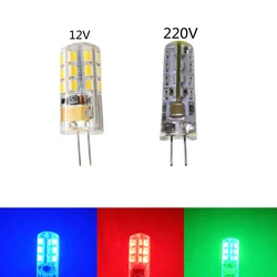 Colorful RGB LED G4 Light Bulb - 220V/12V, Blue & Green with Silica Gel, 24/32 SMD (AC DC 12V)