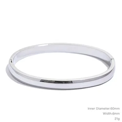 Elegant 18k Gold Plated Stainless Steel Waterproof Bracelet Bangle (YH1680A Platinum)