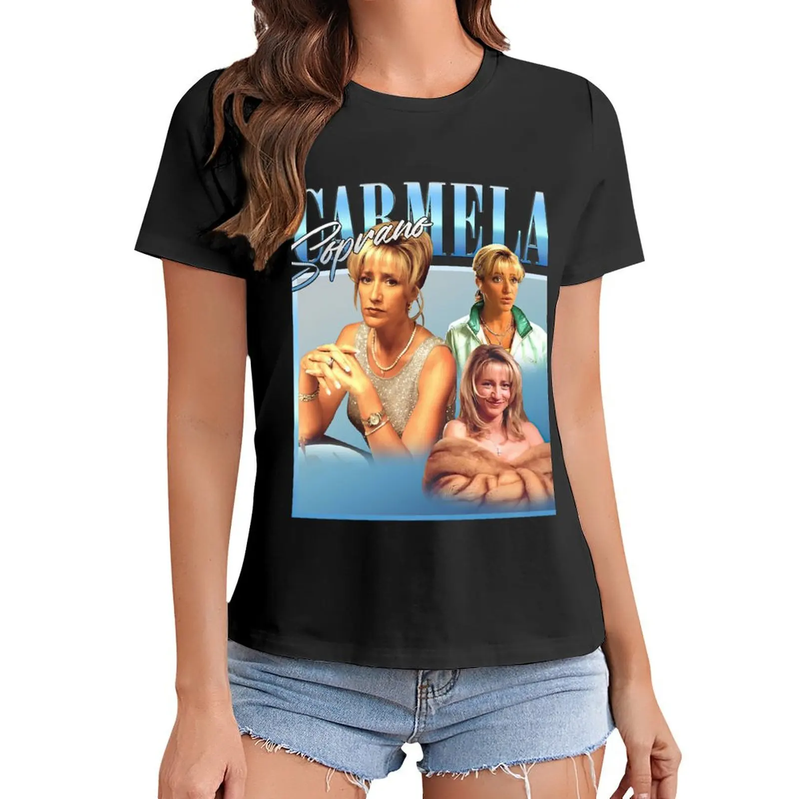 

CARMELA-Soprano Classic T-Shirt Female clothing summer clothes Woman fashion