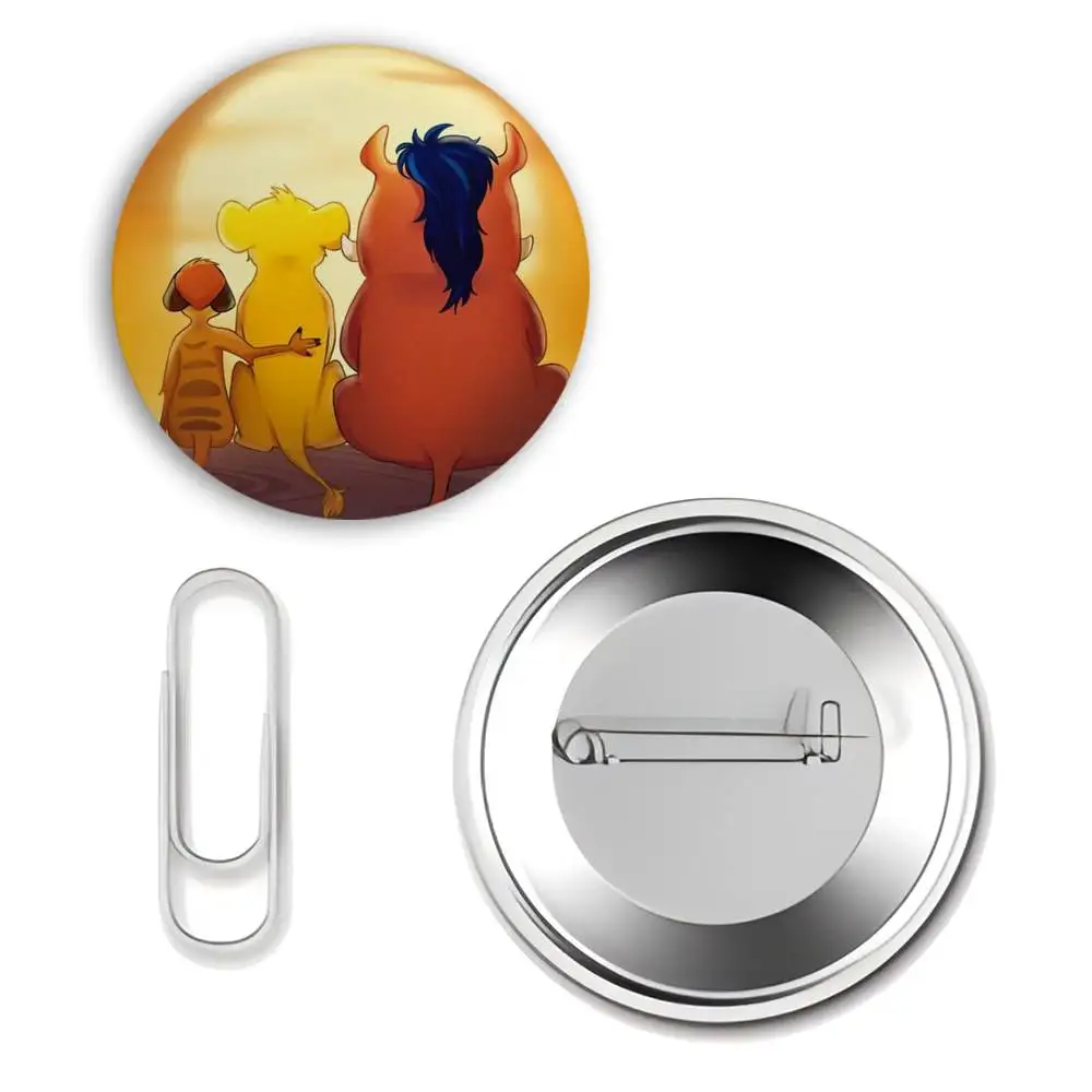 Lion King Inspired Cool Badge and Lapel Pin Set - Unique Brooch and Backpack Decorations