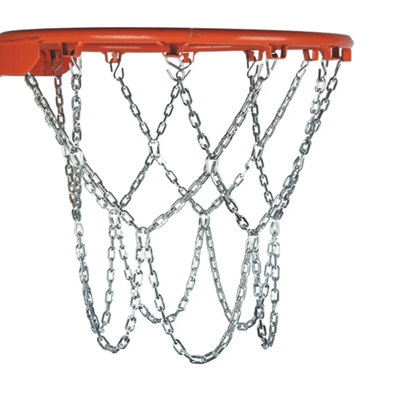

Баскетбольная сетка, сверхмощная стальная цепь, замена баскетбольной сетки для стандартного баскетбольного кольца в помещении и