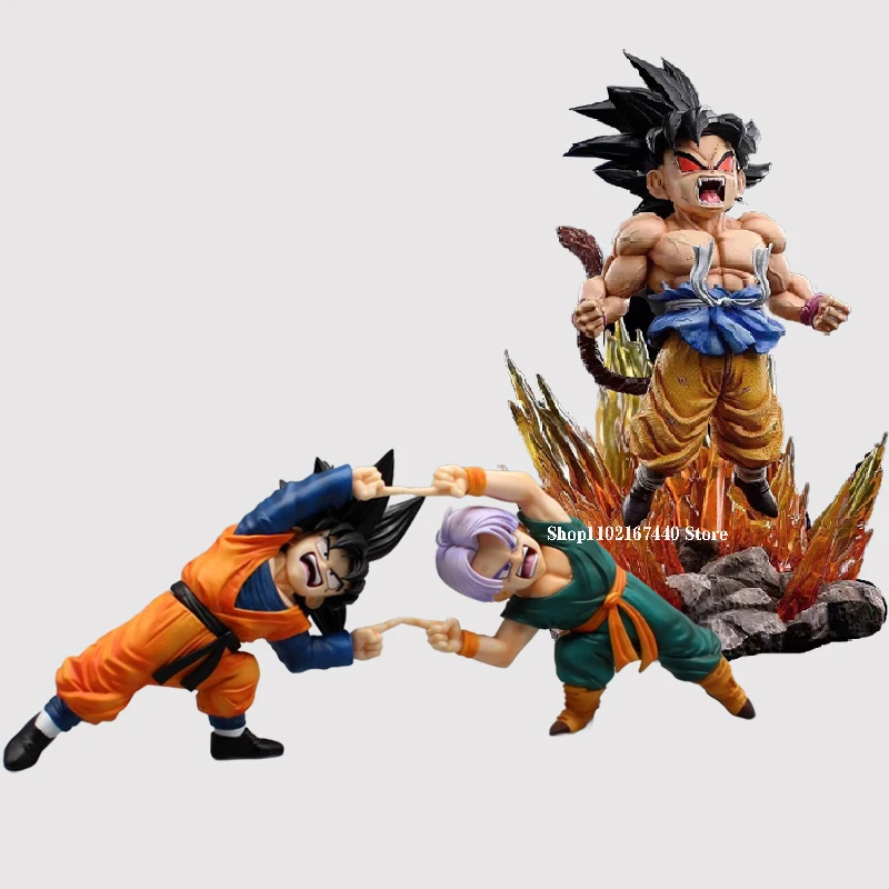 Anime Goten Trunks Dragon Ball Z Figurine Gotenks Fusion Figures Gk Fury Son Goku Ssj4 Figura Modello Pvc Statua Da Collezione Giocattoli