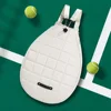 Quilted Tennis Backpack Waterproof Tennis Racket Carrying Bag Zipper Closure Portable Badminton Racquet Bag for Women Men 1