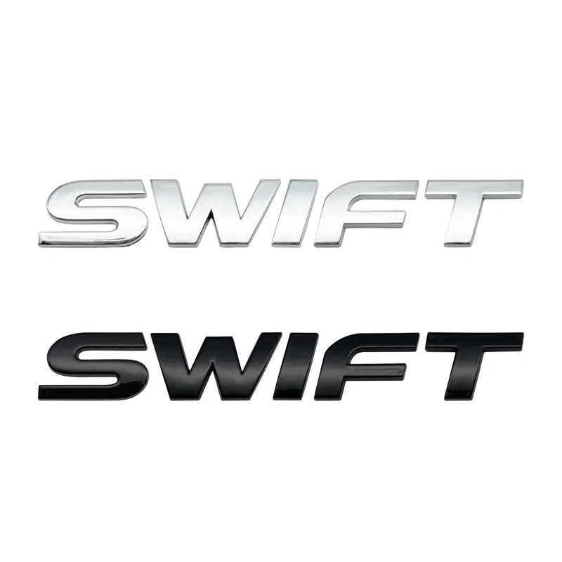 Car Emblems for Suzuki Swift,3D Logo Radiator Grill Replacement Sticker Hood Trunk Tailgate Emblem Self Adhesive Tuning Badge Car Styling Modification,Front rear logo black