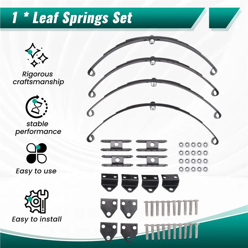 AEE1-4Pcs 1/10 리프 스프링 세트 1/10 D90 RC 크롤러 자동차 부품용 하이리프트 섀시 블랙
