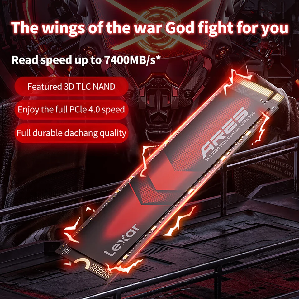 内蔵型SSD Lexar ARES M.2 2280 SSD 4TB Lexar ARES PRO M.2 2280 PCIe 5.0 NVMe SSD | Lexar Global