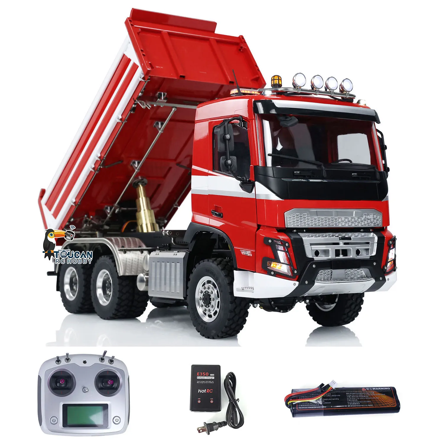 1/14 Customized RTR 6x6 LESU RC Metal Hydraulic Dump Truck 3-way Radio Control Tipper Car Model 3-speed Transmission Light Sound 2