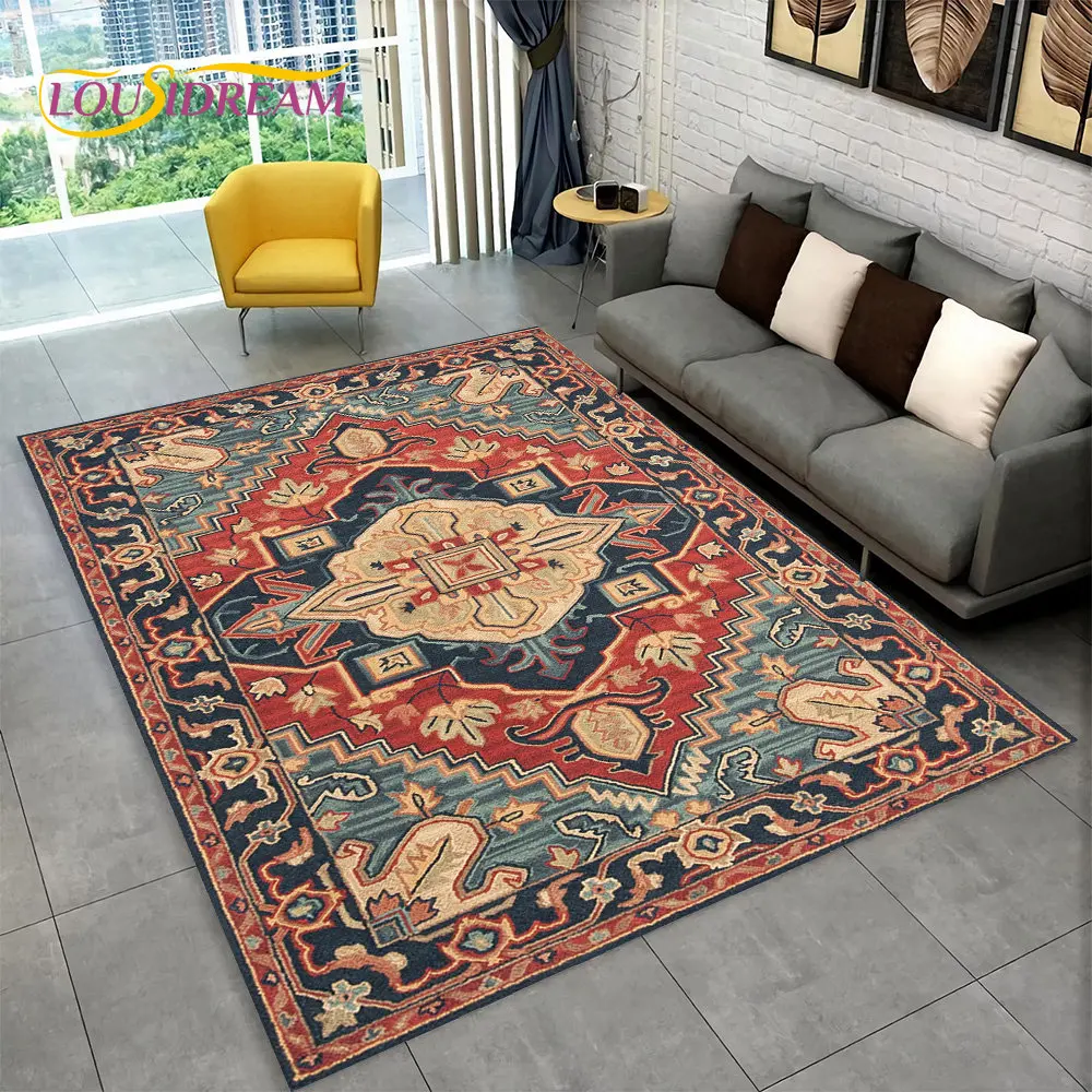 Alfombra de área de la serie persa Bohemia de Turquía, alfombras grandes  para sala de estar, dormitorio, decorativo, cocina, baño, alfombrilla  antideslizante - AliExpress
