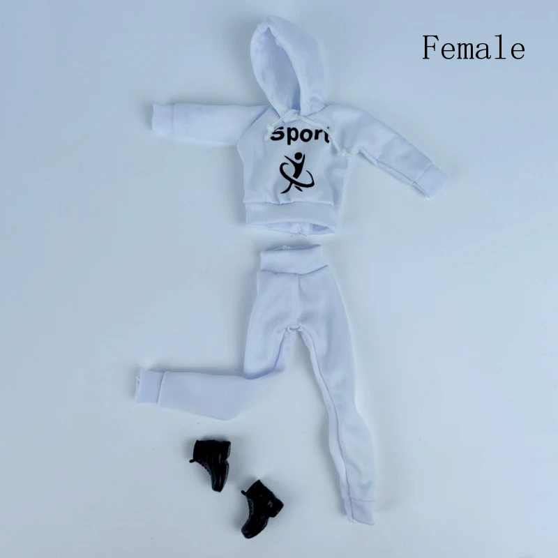 Mode Casual Sport Tragen Kleidung Set für Barbie Puppe Outfits 1/6 Hoodies Mantel Hosen Hosen Turnschuhe Schuhe Spielzeug Zubehör