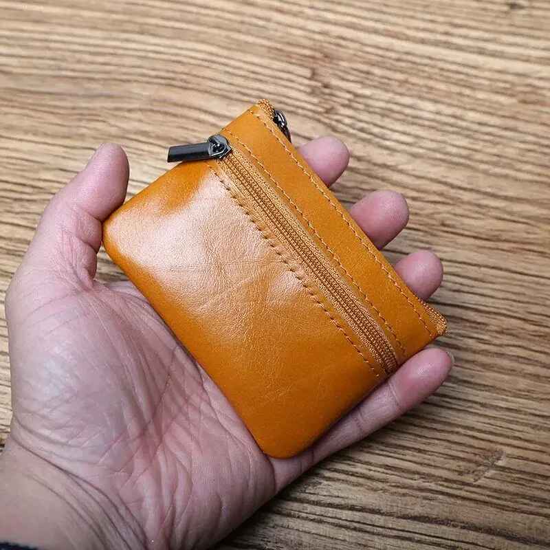 

Винтажный кошелек из натуральной кожи с отделением для карт