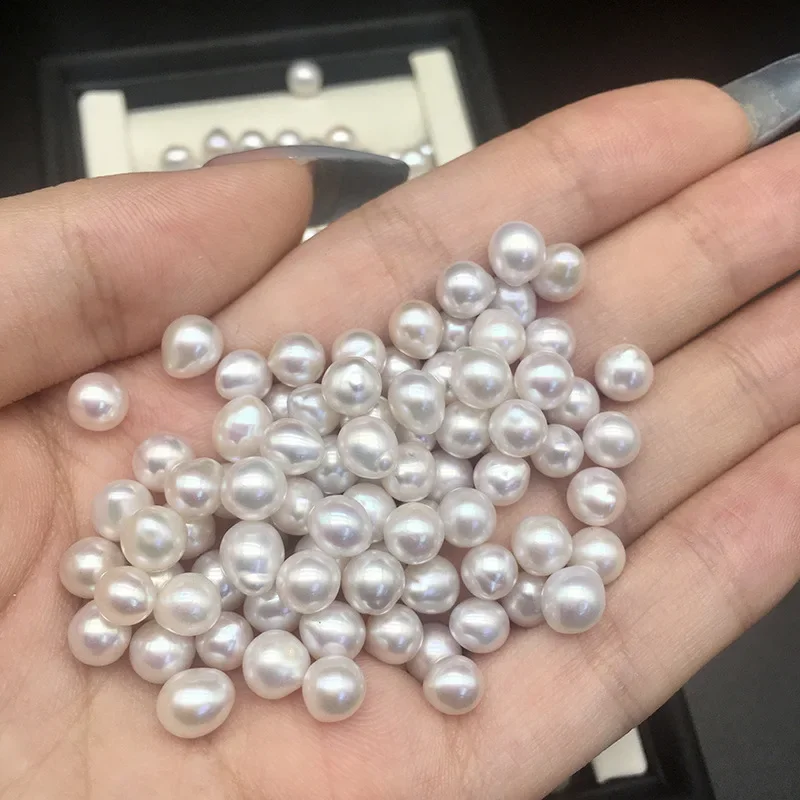 Full Drilled 9x12mm Natural Sea White Drop Shape Pearls 39pcs Loose Beads Diy Earrings Pendants