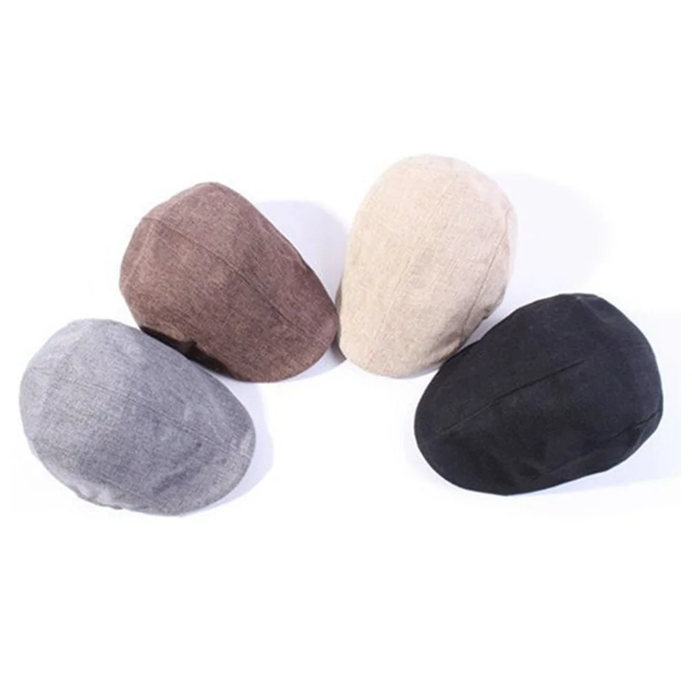 men's french beret Hat Spring Summer New Comfortable Breathable Linen Cotton Peaked Beret Peaked Hat Wholesale beret golf cap