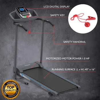 SereneLife Folding Treadmill - Foldable Home Fitness Equipment with LCD for Walking & Running - Cardio Exercise Machine 2