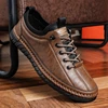 Casual Men's Shoes Loafers Flat Walking Shoes for Men Comfortable Slip on Sneakers Handmade Soft Sole Work Shoes Retro Footwear 1