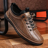 Casual Men's Shoes Loafers Flat Walking Shoes for Men Comfortable Slip on Sneakers Handmade Soft Sole Work Shoes Retro Footwear 1