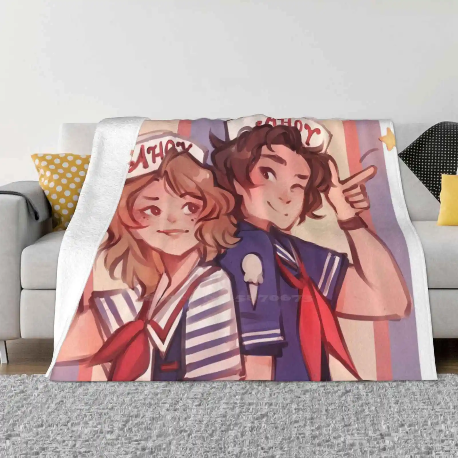 

Scoops Ahoy Blanket Soft Warm Travel Portable Blanket Scoops Ahoy