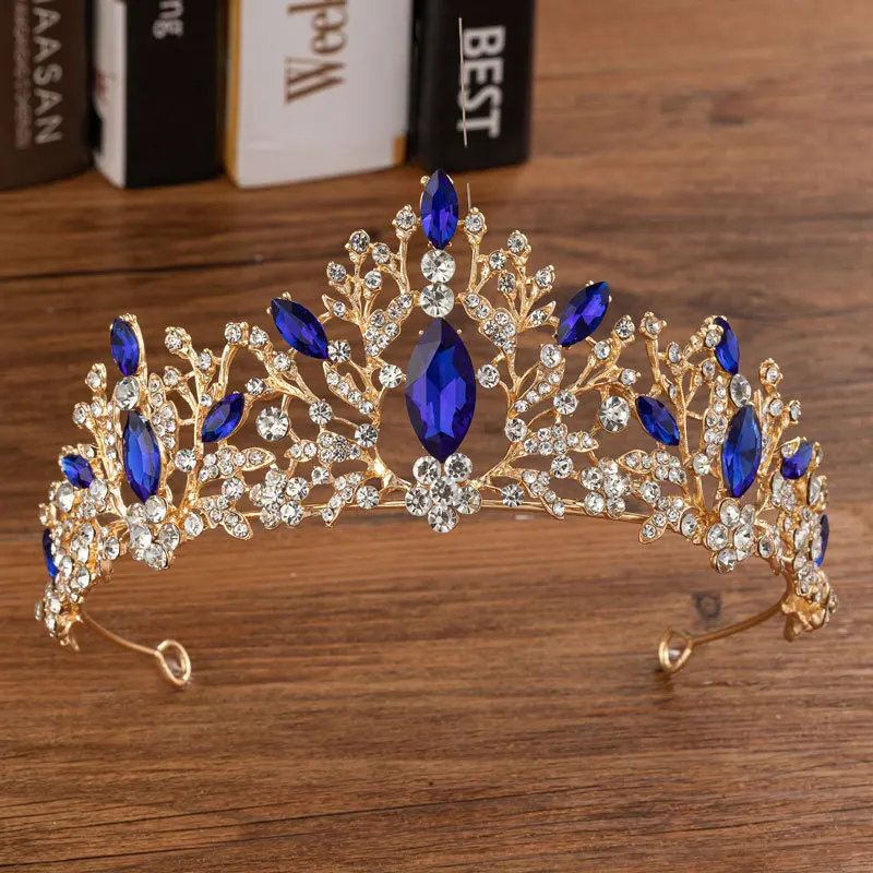 Bridal Jewelry Sets Crystal Jewelry Sets KMVEXO Gorgeous Crystal Bridal Jewelry Sets for Women Fashion Tiaras Earrings Necklace Crown Bride Wedding Dubai Jewelry Set