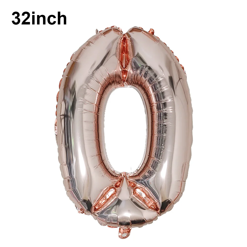 Celebratory Number 0 Jumbo Balloons - Multicolor 32-Inch Party Decor