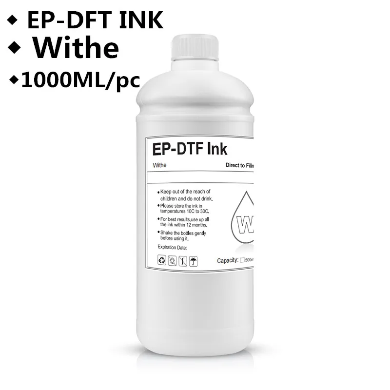 DTF INK Textile ink DTF printing 1000ML direct to transfer film ink For Dirent printer film heat transfer PET Film hot melt powder transfer film