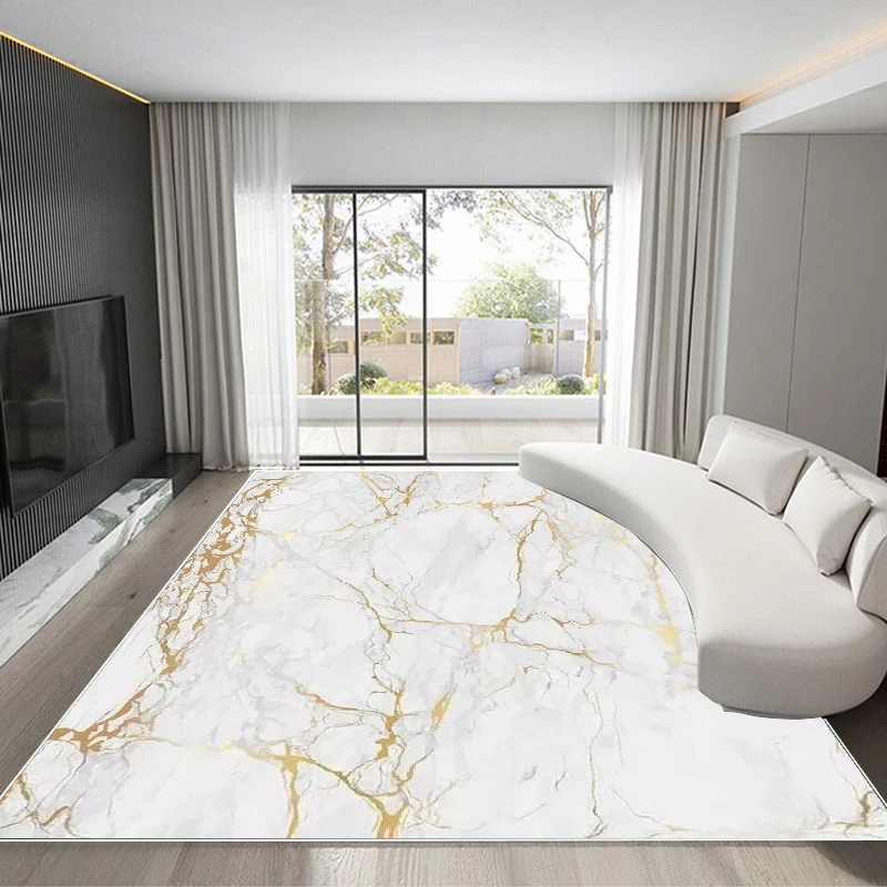 Nordic Abstract Style Rugs for Living Room Marble Pattern Decoration Sofa Coffee Table Carpet Anti-slip Lounge Bedroom Floor Mat 4