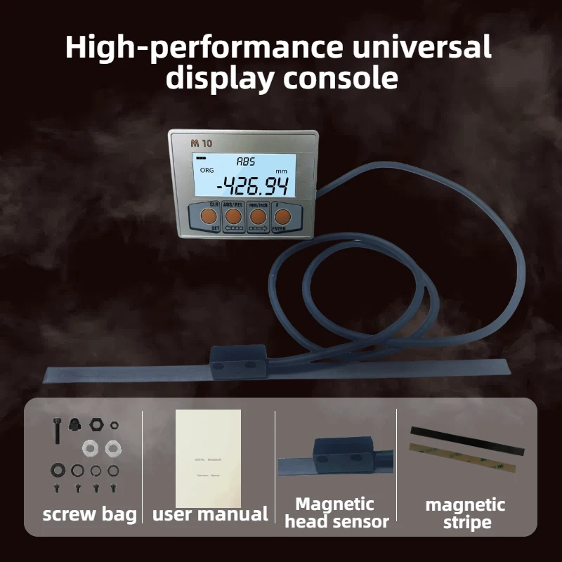 Linear Scale Encoder Magnetic Scale DRO Display Integrated Embedded Magnetic Measuring System Magnetic Tape with Pickling Tape Profile Woodworking Precision Metrology Grating(M503 Display Sensor