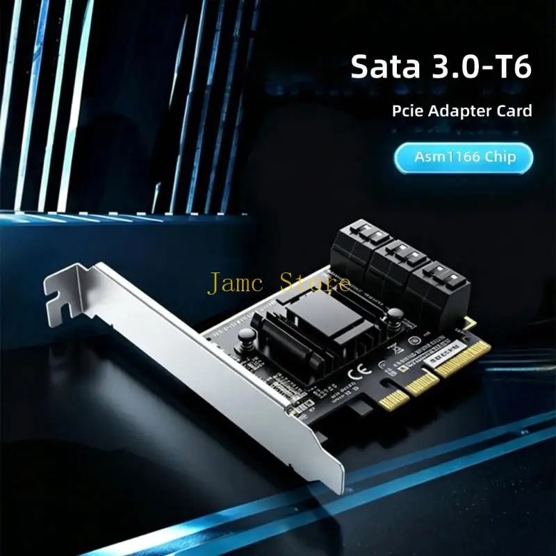 LX0B 6포트 SATA3.0 PCIE 확장 카드로 스토리지 연결 강화