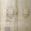 Luxury Villa Living Room Bedroom Dining Room Blackout Curtain European Water-Soluble Embroidery Decorative Curtain Window Screen 5
