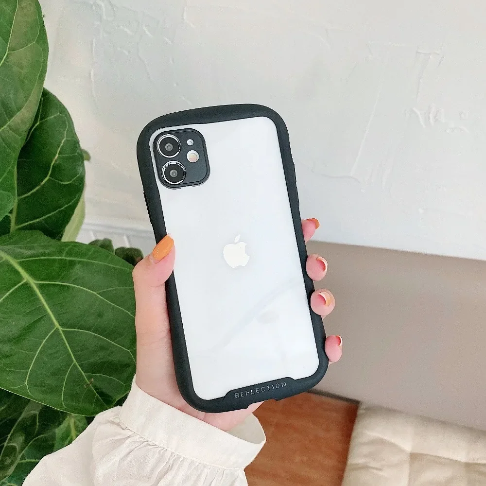 iFace Transparent Acrylic Candy Color Border Back Cover for iPhone 15 14 13 12 11 Pro Max XR XS Max 7 8 Plus Shockproof Case 5