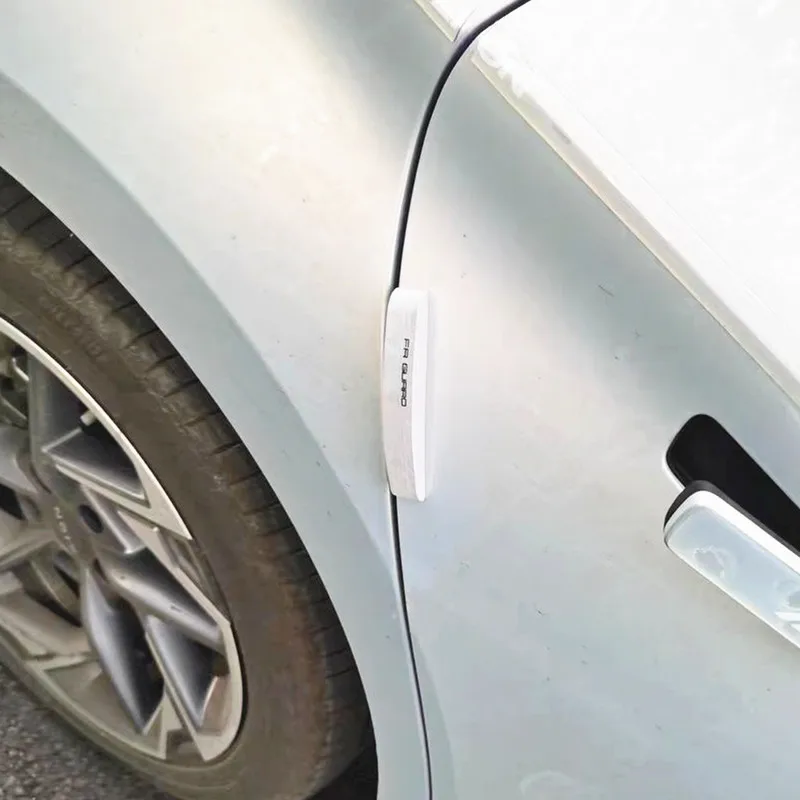 Set of 4 Car Door Edge and Mirror Protection Strips - Anti-Collision Rubber Guards