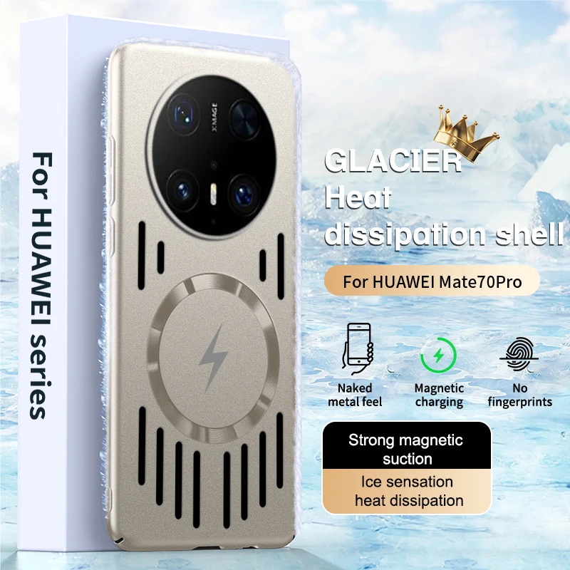 Luxury Matte Heat Dissipation Breathable Magnetic Case - Shockproof Hard Cover