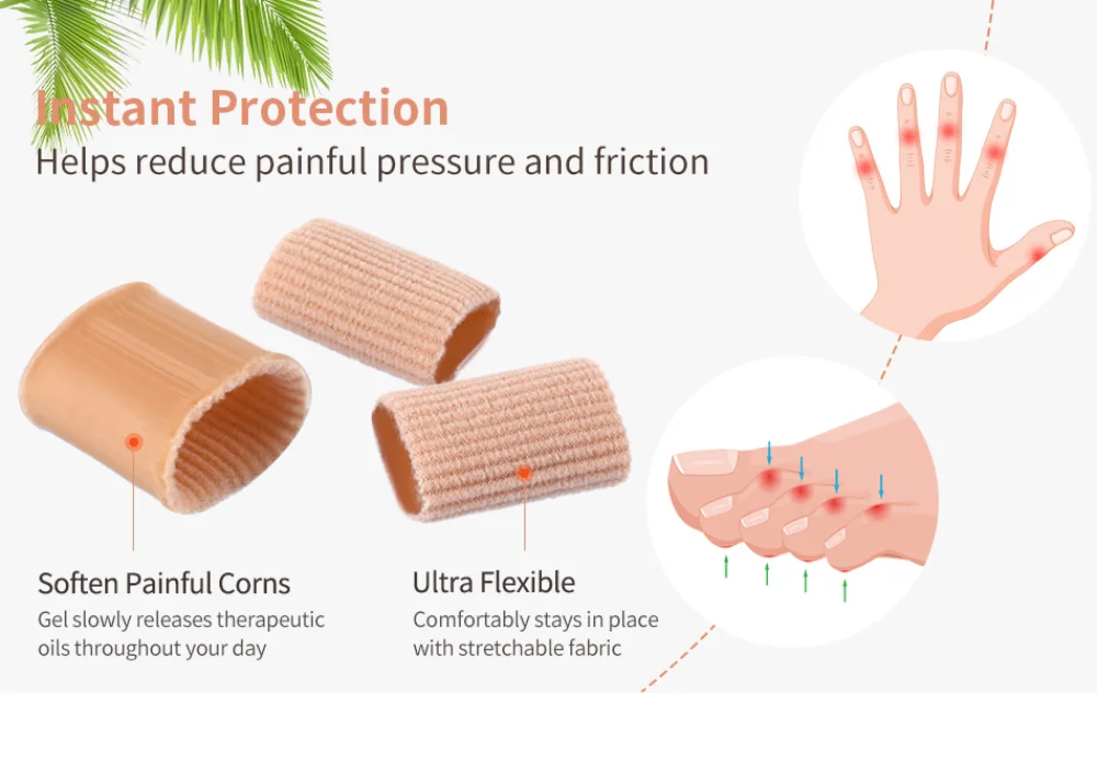Fabric Toe Separator Finger Protector Applicator Corn Callus Remover Bunion Corrector Pedicure Tools Pain Relief Tube Foot Care_voghion.com