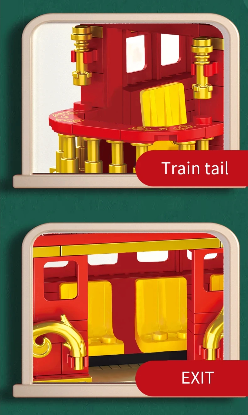 Elektrische U-Bahn Zug Stadt Auto Metro Straßenbahn Wiederaufladbare Lithium-Batterie Motor Bausteine Technische Spielzeug Für Kinder Geschenke – Detail 14