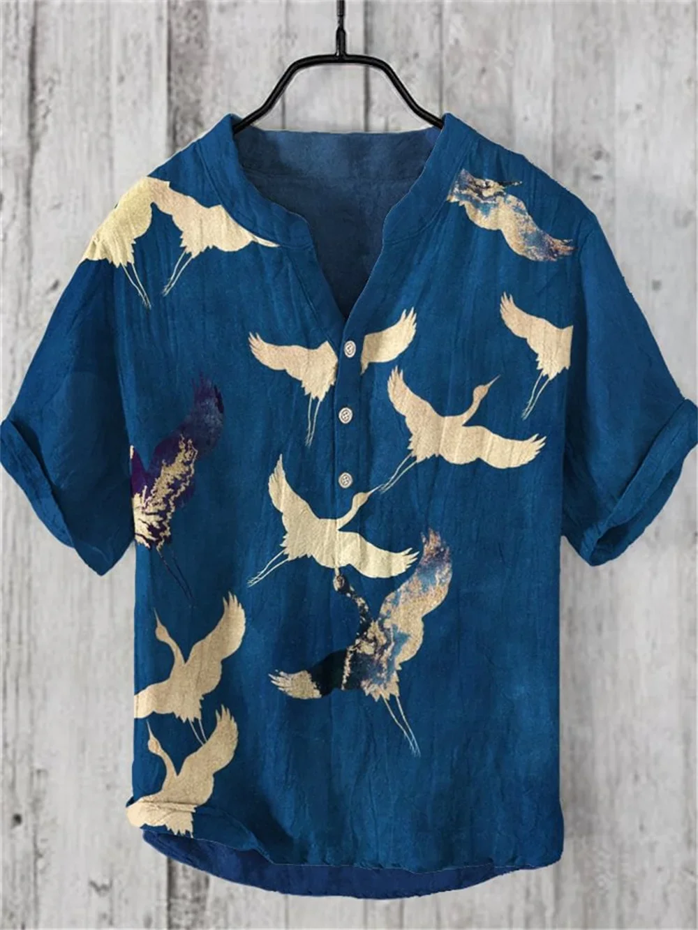 Men Women New Linen Short Sleeved 3D Printed Frog Pattern Pullover Hawaii Beach Shirt