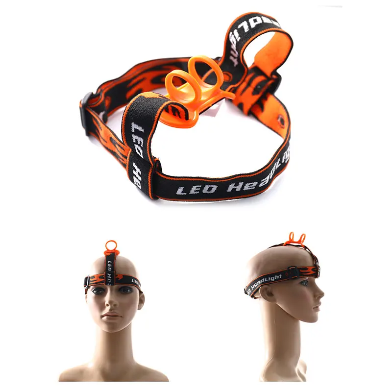 Flashlight Headband Head Strap Belt Band Mount Holder Stand For 22 To