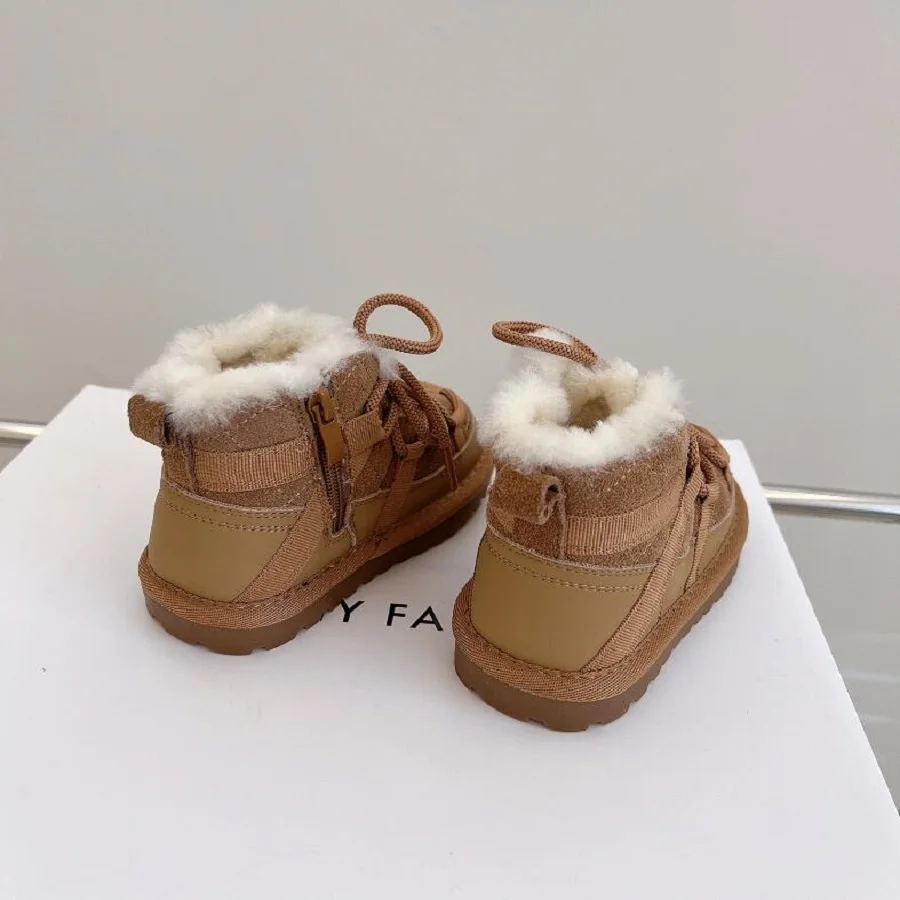 Botines De Invierno Para Niña Bebé - Material Suave De Felpa, Suela Antideslizante, Ideales Como Regalo Para Recién Nacidos Y Niños Pequeños