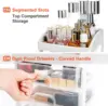 Desktop Storage Boxes With Draws for Vanity Skincare Cosmetics Organizer for Makeup Eyeshadow Brushes Lipstick Dresser Bathroom 3
