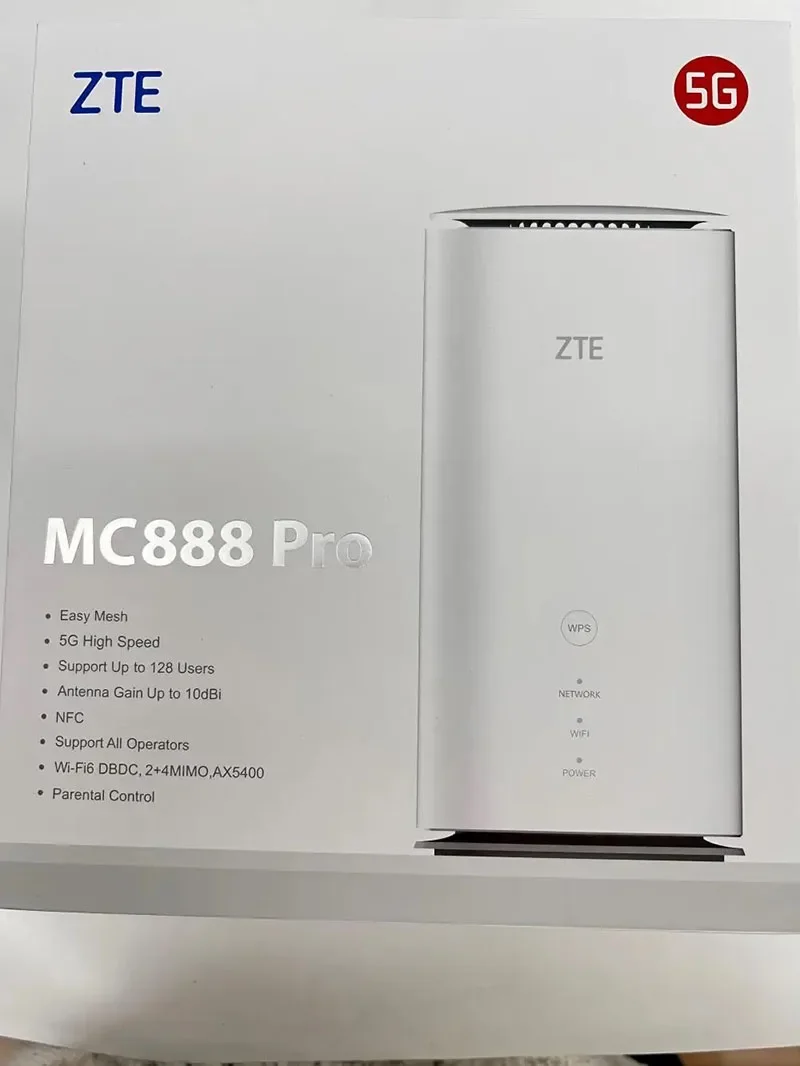 ZTE Router 5G CPE MC888 WiFi 6 - Fino A 3.8 Gbps, Sbloccato, Design ...
