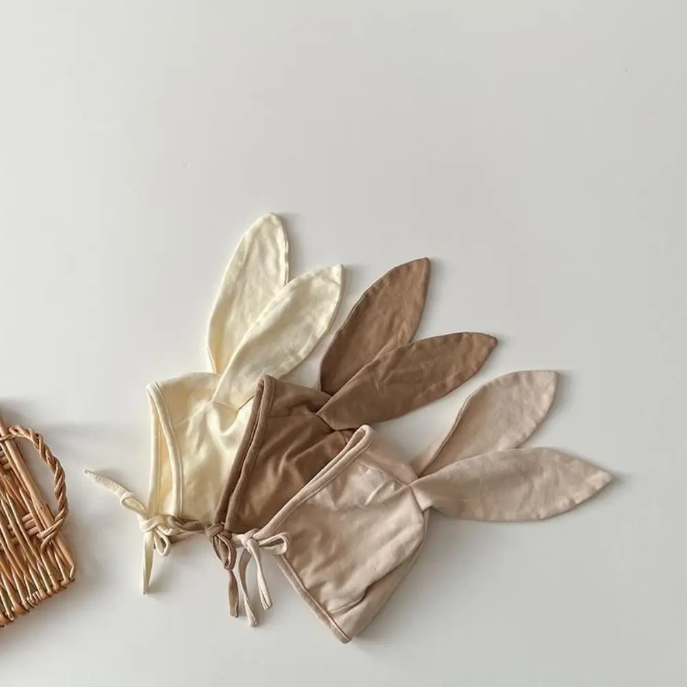 Sweet Cute Thin Baby Rabbit Ear Hat No Brim Windproof Children's Cap Cartoon Cotton Newborn Infant Hats Spring Summer