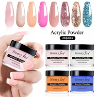 28g/box Professional Acrylic Powder Pink Nude Glitte Color Acrylic Powder for Acrylic Nail Extension 1