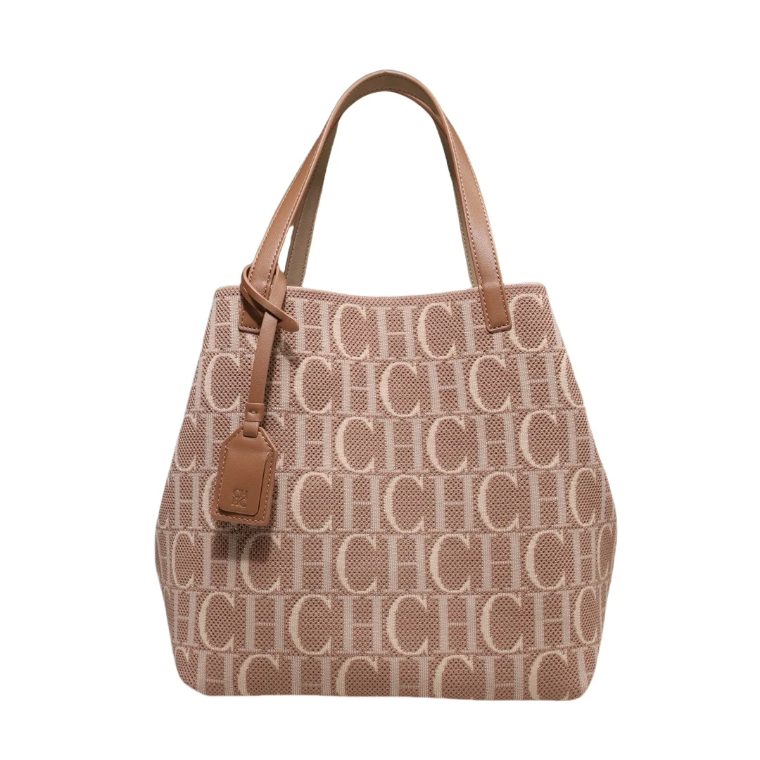 حقيبة كتف نسائية ذات سعة كبيرة مصنوعة يدويًا من CH...