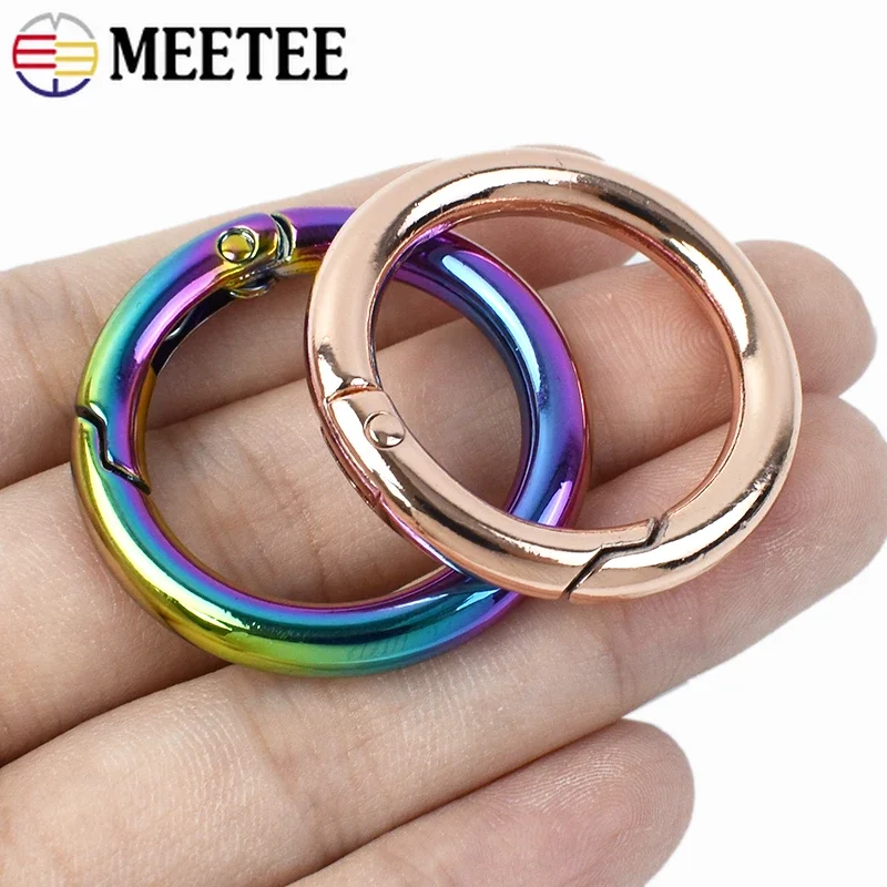 Metal Spring O Ring Buckles 5/10Pcs 16/20/25/32/38mm Metal Spring O Ring Buckles Handbag Strap Connection Snap Hook Keychain Pet Collar Snaps Clamp